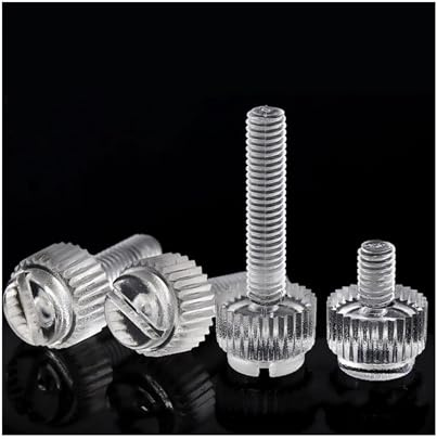 20–100 Stück gerändelte Rändelschrauben – M3, M4, M5, M6, M8, transparentes Acryl-PC, handgedreht, for Computermontage(M4x10 (100pcs))
