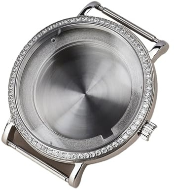 1 st 40 mm klockfodral Rostfritt stål delar Kupolformad safirkristall for Miyota 9015 urverk Klockor Tillbehör