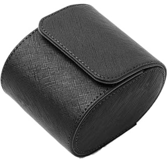 LuoAXINN klockfodral klockrulle-resefodral med 1/2/3 fack, bärbar klockförvaringslåda av vintageläder, infällbara och infällbara klockarrangörer för män