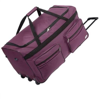 Monzana® Sac De Voyage à roulettes Violet - Valise XXL 160L avec poignée télescopique - Trolley Grand Sac de Sport Duffle Bag Weekender avec Cadenas - 85x43x44cm