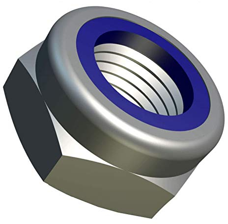 M10 Lock Nut (Pack of 5) Stainless Steel with Nylon Insert Locknut Metric Hex Hexagon for Bolts/Screws – Fasteners Self Locking Stop Nuts ISO 10511 DIN 985 10mm