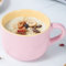 Arawat Taza Grande De Cerámica Con Cuchara y Posavasos - Tazón De Cereales y Taza De Café/Té XXL 600ml - Regalo De Cumpleaños