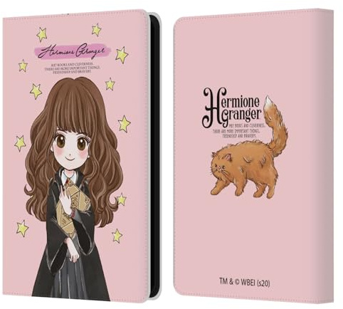 Head Case Designs Offizielle Harry Potter Hermione Granger Deathly Hallows XXXVII Leder-Wallet-Hülle Kompatibel mit Kindle Paperwhite 5 (2021)