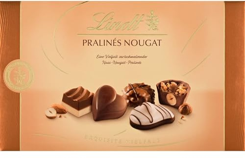 Lindt Schokolade | Nougat Pralinés, 125g Schachtel, Pralinen Geschenk