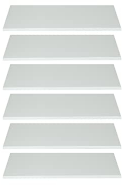 trendteam smart living - Ole - Wardrobe - Weiß - Einlegeböden 6er Set - (BxHxT) 52 x 1,5 x 33 cm - Bietet mehr als genug Platz