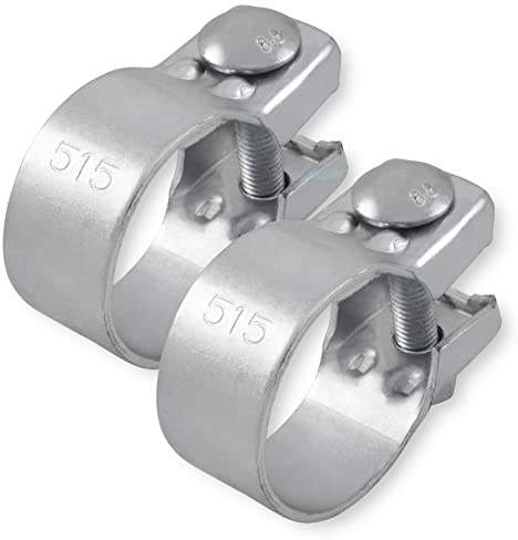 2x Breitbandschellen ø von 37-82 mm Auspuff Schelle Klemme Traktor Verzinkt (51,5 mm (50-53mm))
