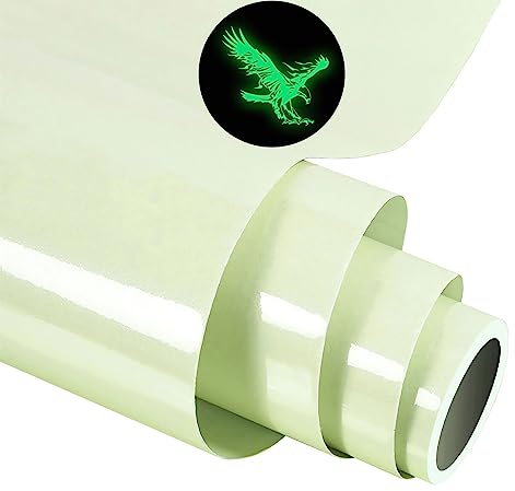 FORBELL Nachtleuchtende Plotterfolie Textil, Galaxie Transferfolie Textil, Leuchtet Im Dunkeln Flexfolie