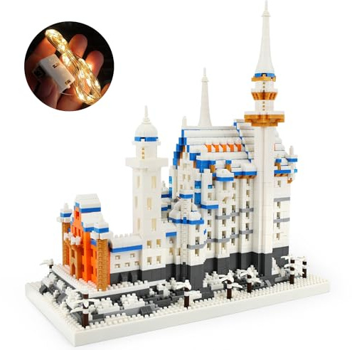 Seyaom Deutschland Schwan Stein Schloss Mini Bricks Kit (2800 Stück) | Weltarchitektur-Modellbaukasten für Erwachsene, Jungen, Mädchen ab 14 Jahren
