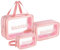 Kulturbeutel Transparent, 3 StüCk Transparent Kosmetiktasche mit Tragegriff, Wasserdicht Durchsichtiger Kulturbeutel für Herren Damen