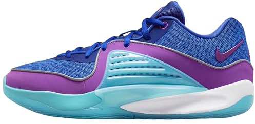 Nike KD16 Basketball Shoes (DV2917-401, Deep Royal/Metallic Silver/Hyper Royal/Vivid Purple) Size 10
