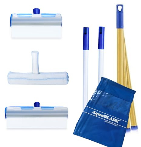 Aquablade® W The ORIGINAL AquaBLADE Silikon Wischer mit Tank | Fensterreinigungsset | Profi Qualität | Komplettset