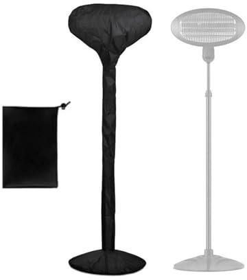 Electric Outdoor Heater Waterproof, Electric Patio Garden Heater Covers Windproof Dustproof Anti-UV 210D Oxford Cloth Outside Heater Proetctive with Zipper and Storage Bag