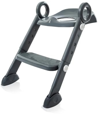 Babyjem Toilettenleiter für Kinder Kindertoilette für Jungen und Mädchen Toilettensitz Kinder mit Treppe Toilettenaufsatz Klositz, Anthrazit