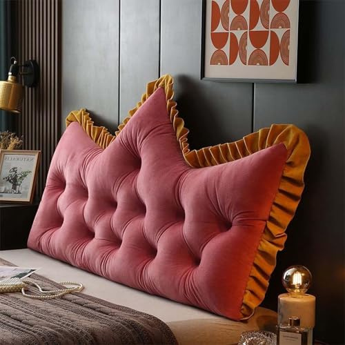Bett Kopfteil Kissen Weiches Komfortables Rückenkissen Bett 90/120/150/180/200cm Lesen Kissen Kopfteil Entfernbar Gepolstert Bett Rückenlehne Waschbar Betten Sofa Rückenpolster(J,90x55cm/35x21in)