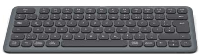 Hama Tastatur kabellos (Multi Device Tastatur mit Funk/Bluetooth für PC, Smartphone, Tablet, klein, mit Batterien, leise Scissortasten, Multimedia Tasten, deutsches QWERTZ-Layout) schwarz