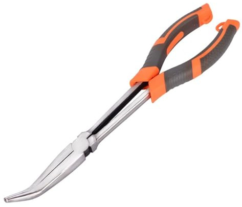 Pinze a becco lungo 27,9 cm, manico multi-angolo per attività elettriche e manutenzione della pesca