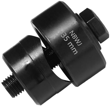 Blechlocher Lochstanzer Schraublochstanzer 35 mm Blechstanzer Lochschneider mit Sechskantadapter für Küchenarmaturen, Spüle, Stahlplatte, Edelstahl, Metall