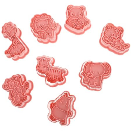 GRIRIW 8piezas Molde De Galletas De Plástico Para Hornear De Animales Del Bosque Diseño Creativo De Jirafa Para Galletas y Manualidades