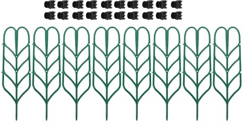 Yardwe 1 Juego de Enrejado de plástico para Plantas trepadoras, estacas para Plantas de jardín, Pinzas para orquídeas y Flores, Pinzas de fijación para vides, Tomates, hortalizas, Uso en