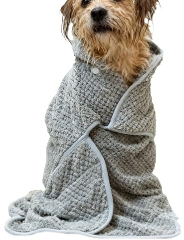 Fogukier Hundebademantel,Saugfähiger Schnelltrocknender Mantel Für e - Saugfähiger Bademantel - Für Welpen Kätzchen Katzen Pool Zuhause Reisen Baden Schwimmen