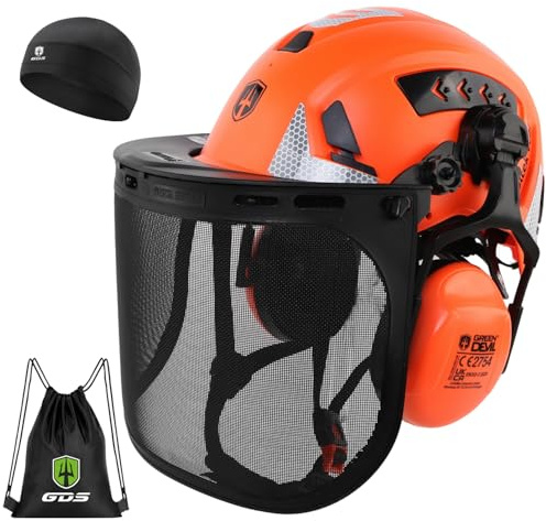 GREEN DEVIL VOLTEK Forest AIR - Casco de protección para trabajos forestales (ABS, certificación EN12492, aprobado EN397, absorción de impactos y resistencia a la penetración)