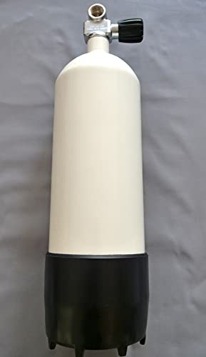 Tauchflasche 5 Liter 200bar komplett mit Ventil und Standfuss weiß