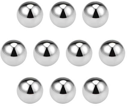 sourcing map Precision Balls 12mm Solid Chrome Steel G10 for Ball Bearing Keychain Wheel 10pcs