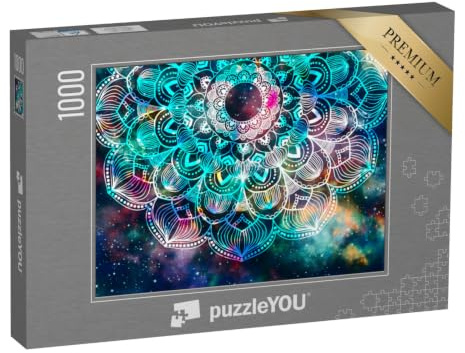 puzzleYOU: Puzzle 1000 Teile „Mandala-Design: Eine Bunte Galaxie“ – aus der Puzzle-Kollektion Mandalas