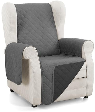 Martina Home Cubre Sofá Ámbar 1 Plaza/Relax Antracita/Negro