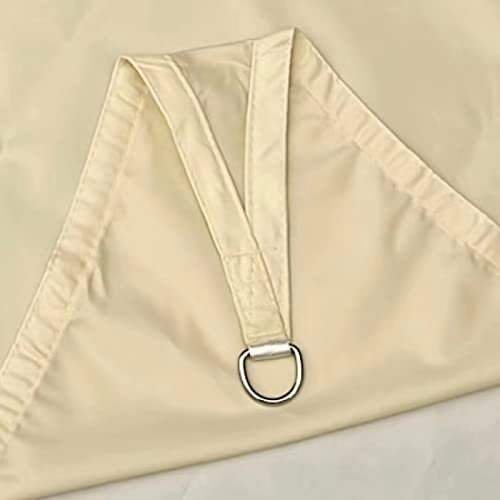PROPFE Parasol de Plage de fête de Patio, Voile d'ombrage imperméable extérieure, auvent Anti-UV, Beige, 4x4 m, Bloc UV d'auvent imperméable