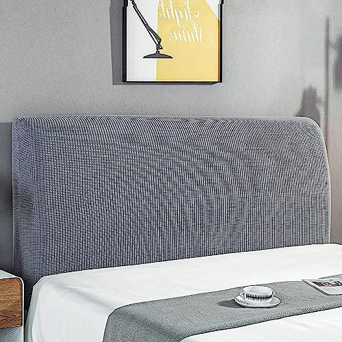 KAYBTNT Bett Kopfteil Bezug, Weicher Stretch Bed Headboard Cover, Staubdicht Waschbar Bettkopfteil Husse für Schlafzimmer, Universell Kopfteilbezug überzug für Full Twin Queen King,Gray a,200cm