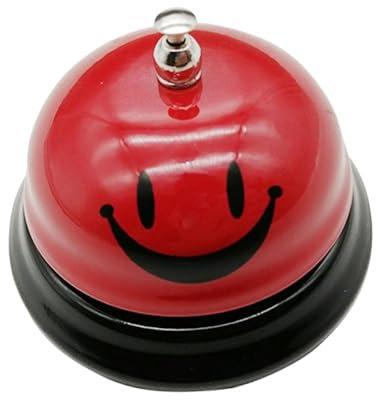 perfk Campanello da scrivania, Campanello da Pranzo di Servizio, Multifunzionale per la Reception del Tavolo del Bar dell'hotel in Cucina, Rosso