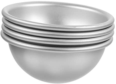 ifundom Runde Kuchenformen Aus Aluminiumlegierung – 4 Stück Halbrunde Kuchenform – Backform – 蛋糕盘 – Kuchenbackform