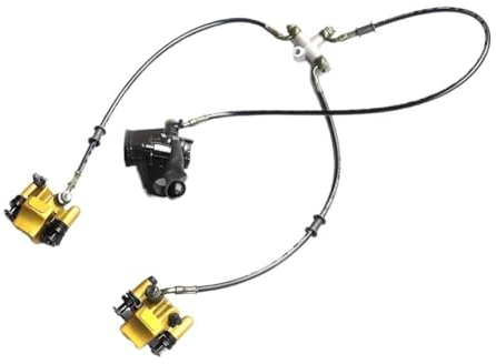 HEXEH Hidráulica Reforzada Freno Cilindro Maestro Disco Freno Delantero Y Trasero Conjunto Pinza Hidráulica para 50cc 70cc 90cc 110cc 125cc ATV Quad C029-054 Latiguillo Freno Moto