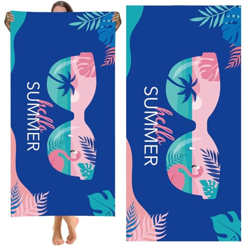 NHCMDSB Toalla de Playa Grande Microfibra Rosa, Resistente a la Arena, Secado Rápido, 150 * 70cm