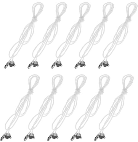 Giantre Lot de 10 cordons de traction pour interrupteur de plafond, extension de chaîne de traction pour ventilateur de plafond, cordon de traction avec connecteur, extension de chaîne de traction