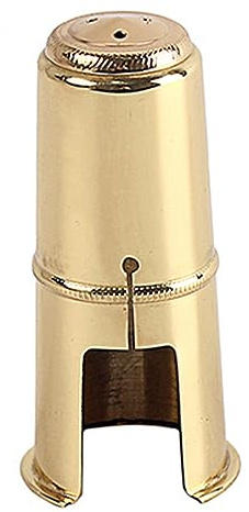Saxophonkappe C53f 73mm Metallkappe für Altsaxophon Gold | Mundstückkappe, Größe 73mm, Modell C53f, Geeignet für Musikinstrumente