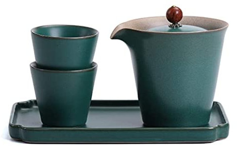 BOGAZY Teekanne Teekanne Set Chinesisches Tee-Set, tragbare Teekanne, Keramik-Teekanne, 2 Teetassen, geeignet für die Reise. Teeservice Japanische(C,4pcs)