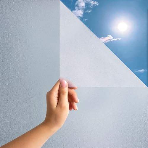 MARAPON Fensterfolie Blickdicht in Matt 0,90x20 m statisch haftende Sichtschutzfolie Fenster, Milchglasfolie Fensterfolie Blickdicht von aussen für Privatsphäre und UV-Schutz oder Fensterdekoration