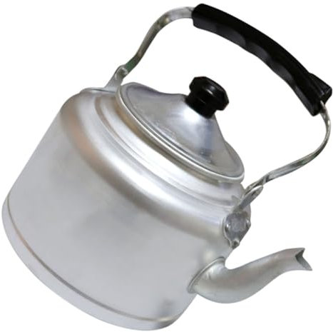 Cabilock bouilloire en aluminium rétro ébullition Timbale pot bouilloire bouillante bouilloire retro water flask bouilloires théière domestique théière en aluminium avec couvercle Silver