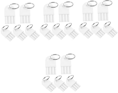 SHINEOFI 4 Set Chiave per Distributore di Asciugamani di Carta Chiave Universale per Distributore di Carta Igienica 5 Anelli in Metallo Confezione da 5 Chiavi di Carta 5 Pezzi*4