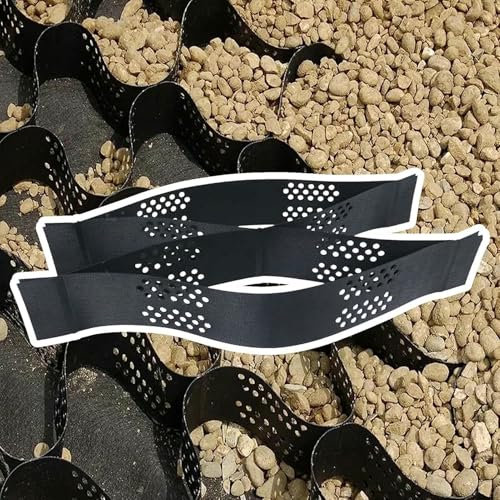 Geocelda Estabilizador De Suelo Geo Grid Control De Lodo/concreto, Rejilla De Grava De Suelo Plegable Flexible, De Rejilla Permeable De Entrada De HDPE De 2 Pulgadas De Espesor(Size:4x6 m/13x20 ft)