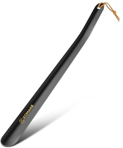 ZOMAKE Calzascarpe Lungo, Calza Scarpe Metallo 42cm, Calzante per Scarpe, Shoe Horn Facile Da Usare per Uomini Donne Anziani (1 Pezzo)