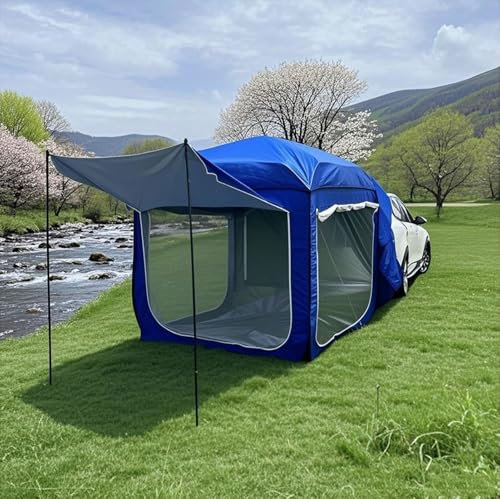 XJZHANG Biltält, pop-up baktält för bil, SUV campingtält för 6–8 personer, biltält bagagetält för camping resor utomhus