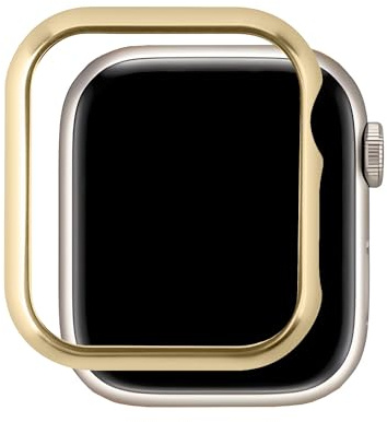 Fodral rostfritt stål kompatibelt med Apple Watch Series 3 42 mm guld, glitterfodral stötsäkert metall skyddsfodral reptåligt ultratunt klockfodral rostfritt stål skyddande fodral kompatibelt med 42