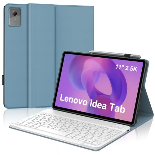 Tastiera per Lenovo Idea Tab 11 Pollici 2025/Lenovo Tab M11 11 Pollici 2024 | Cover Keyboard Magnetico Staccabile, Italiano QWERTY, Custodia Tastiera Bluetooth per Idea 11 TB-336ZU/336FU, Blu grigio