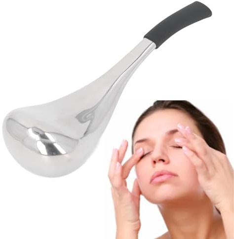 Bastoncini Crioterapia Professionale in Acciaio Inox 304 - Dispositivo di Massaggio Viso Doppio Uso Freddo/Caldo, Globi di Ghiaccio per Occhi, Viso & Collo, Trattamento Anti-Gonfiore & Anti-Aging