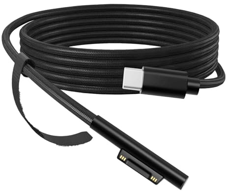 APKLVSR USB C weiblich zu Kurzladekabel für Surface-Geräte, PD 65W Schnellladung, kompatibel mit Surface Pro 6/5/4/3, Surface Laptop 1/2, Surface Go 1/2/3