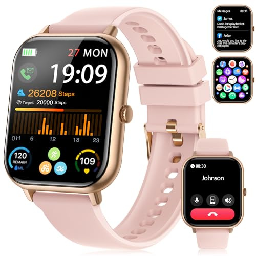 Smart Watch for Men Women(Answer/Make Call), 1.83 Fitness Watch with Heart Rate/Blood Pressure, Pedometer, Sleep Tracker, 120+ Sport Modes, IP68 Waterproof Activity&Fitness Tracker for Android iPhone
