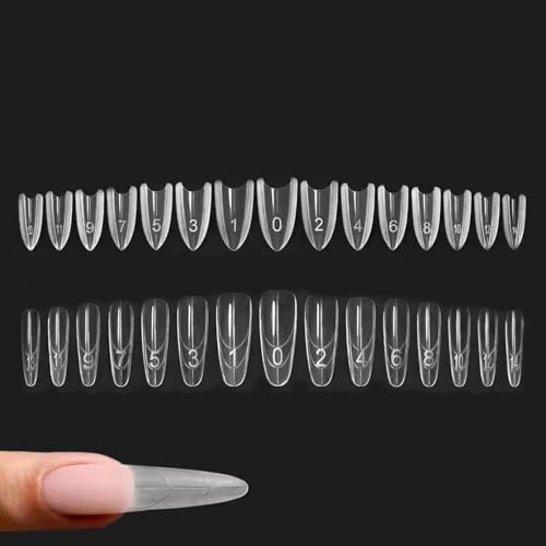 240 Moldes para Extensión de Uñas - Formas de Sándwich Reutilizables | Tips de Gel | Sin Guías de Papel, Translúcido para Arte 3D en Uñas, ideal para Profesionales y Principiantes